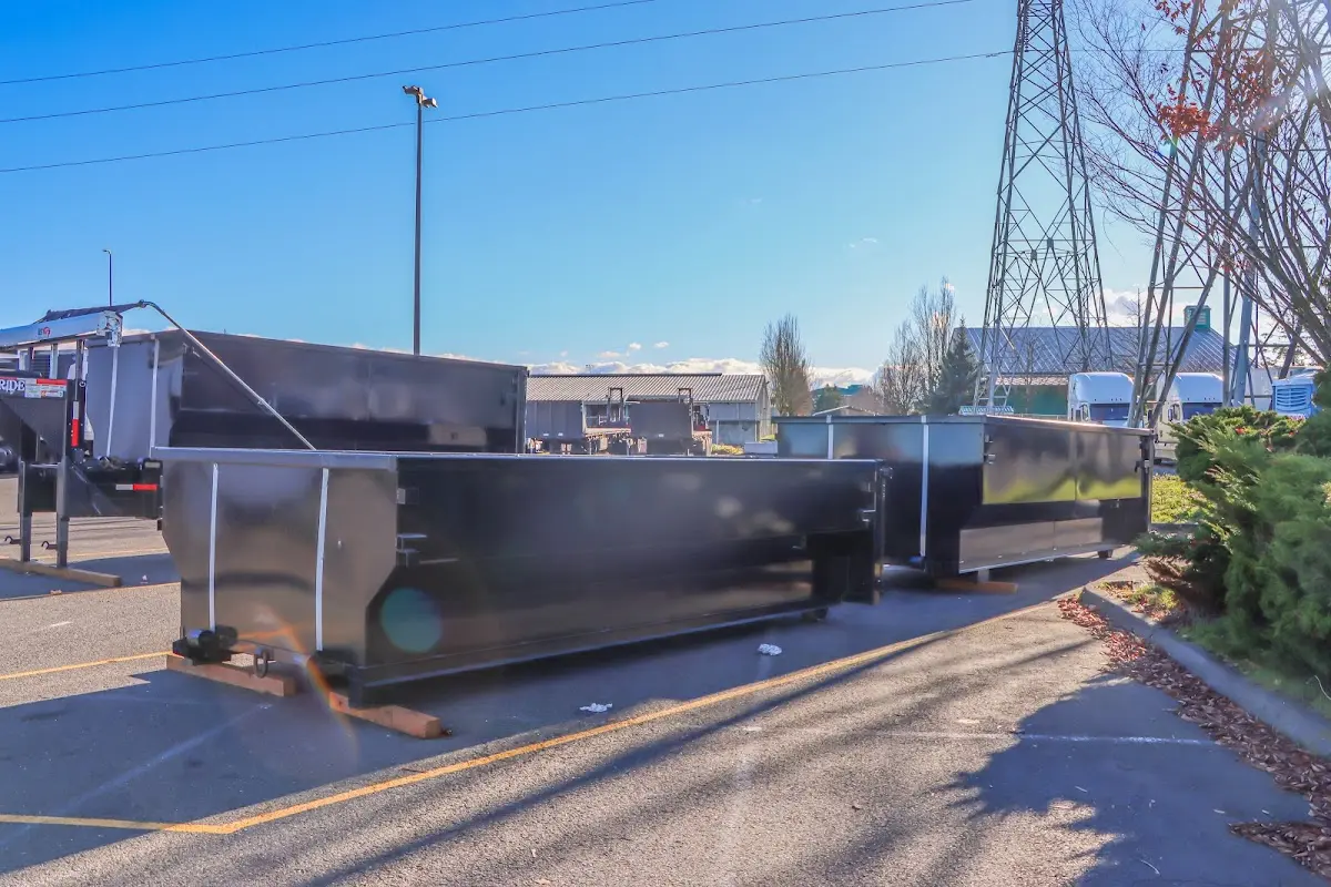 Roll-off dumpster ready for waste disposal at job site for Roofing Dumpster Rental in Maricopa